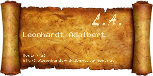 Leonhardt Adalbert névjegykártya