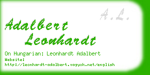 adalbert leonhardt business card